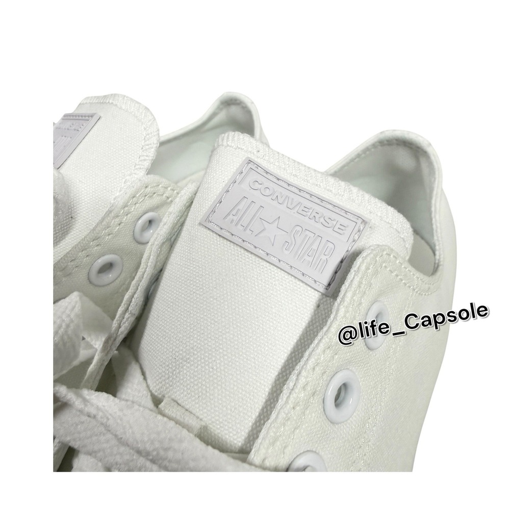 Mens 9 Converse All Star CT OX Sneakers White Casual Shoes Low Top Monochrome - Picture 12 of 15